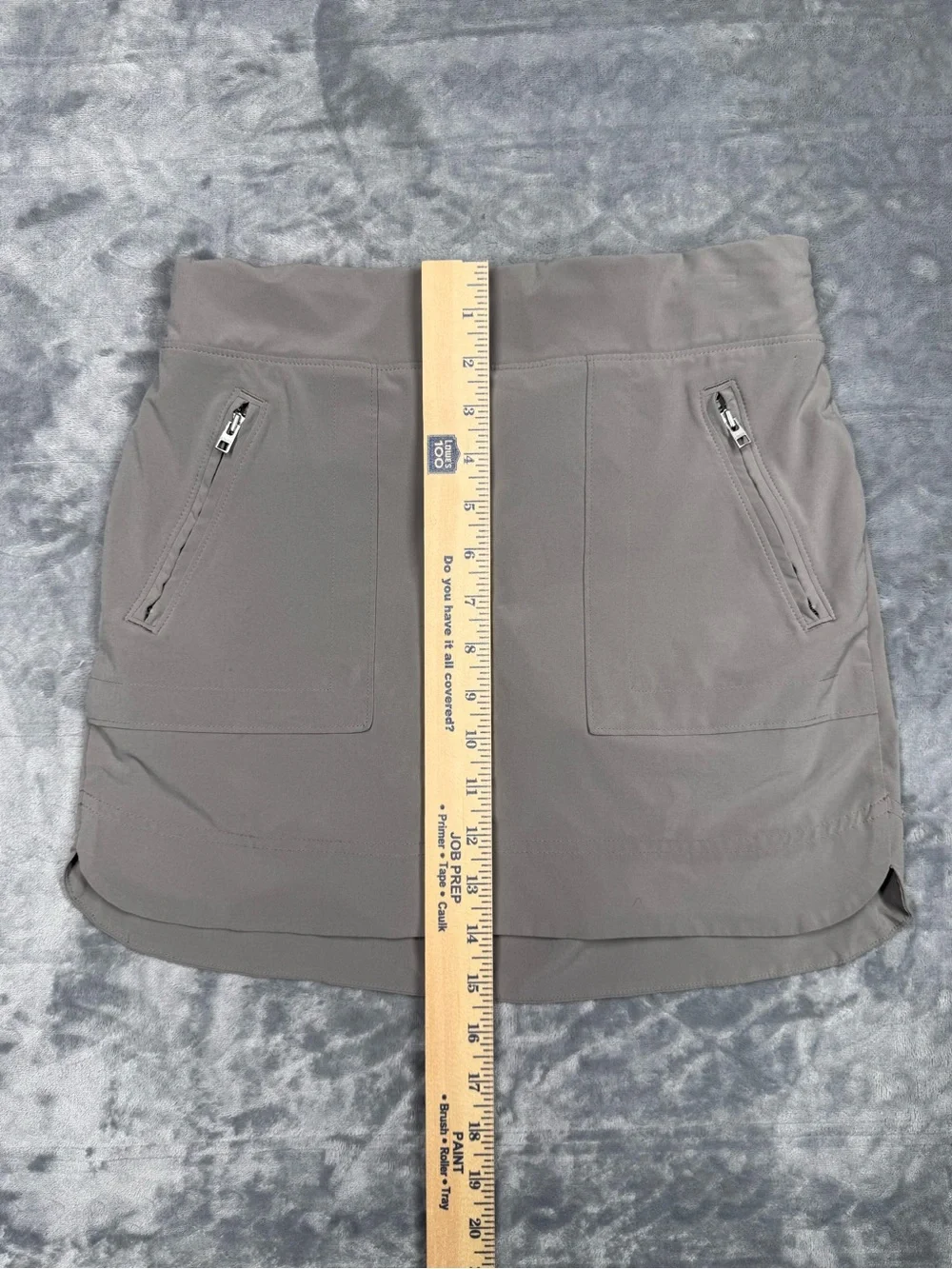 Athleta Light Brown Active Skort with Front Zip‎ Pockets